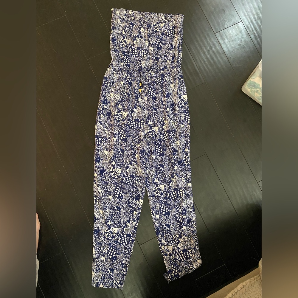 Lilly Pulitzer- strapless jumpsuit